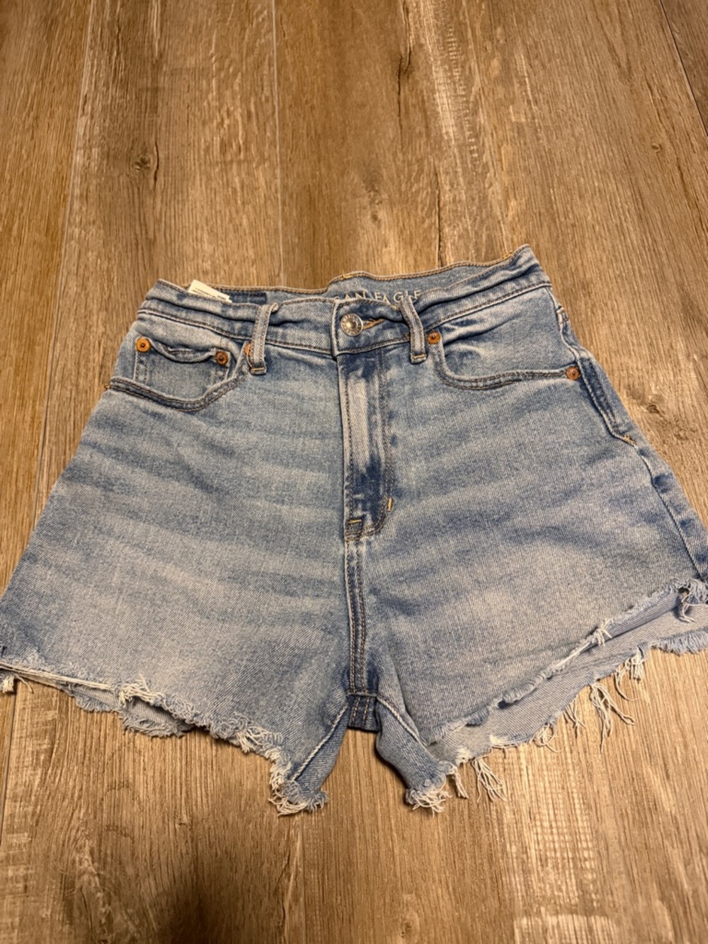 American Eagle Outfitters Light Blue Highest Rise 90’s Boyfriend Denim Shorts